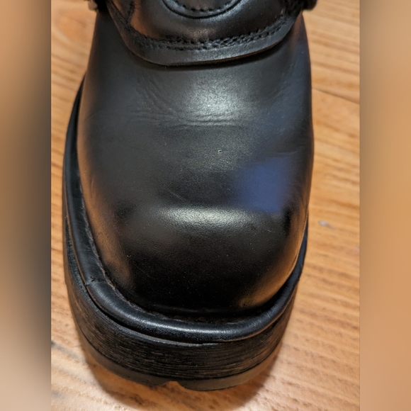 New Rock leather Biker heeled boots M-373-S1 - Picture 7 of 9